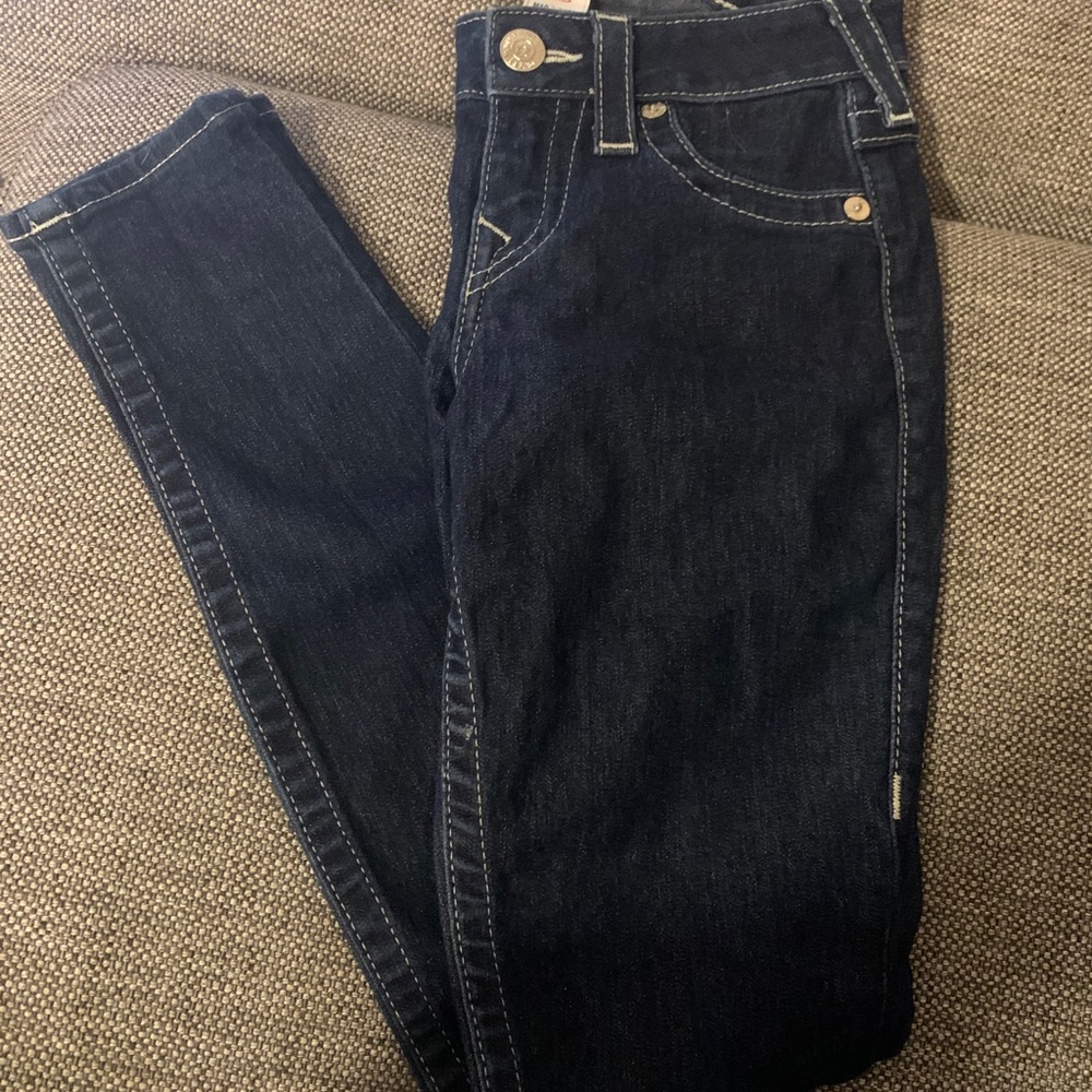 White stitch TR skinny jeans